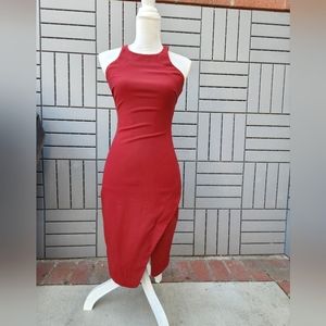 Elizabeth and James "Claire" Red Racer Back Cocktail Dress